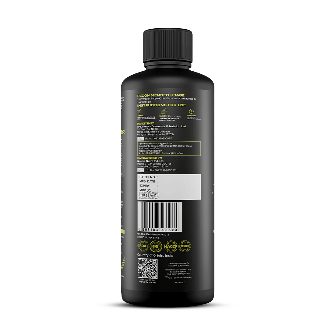 L-Carnitine with Vitamin B5 Liquid 3300 mg | Mojito | 450 ml - Image 8