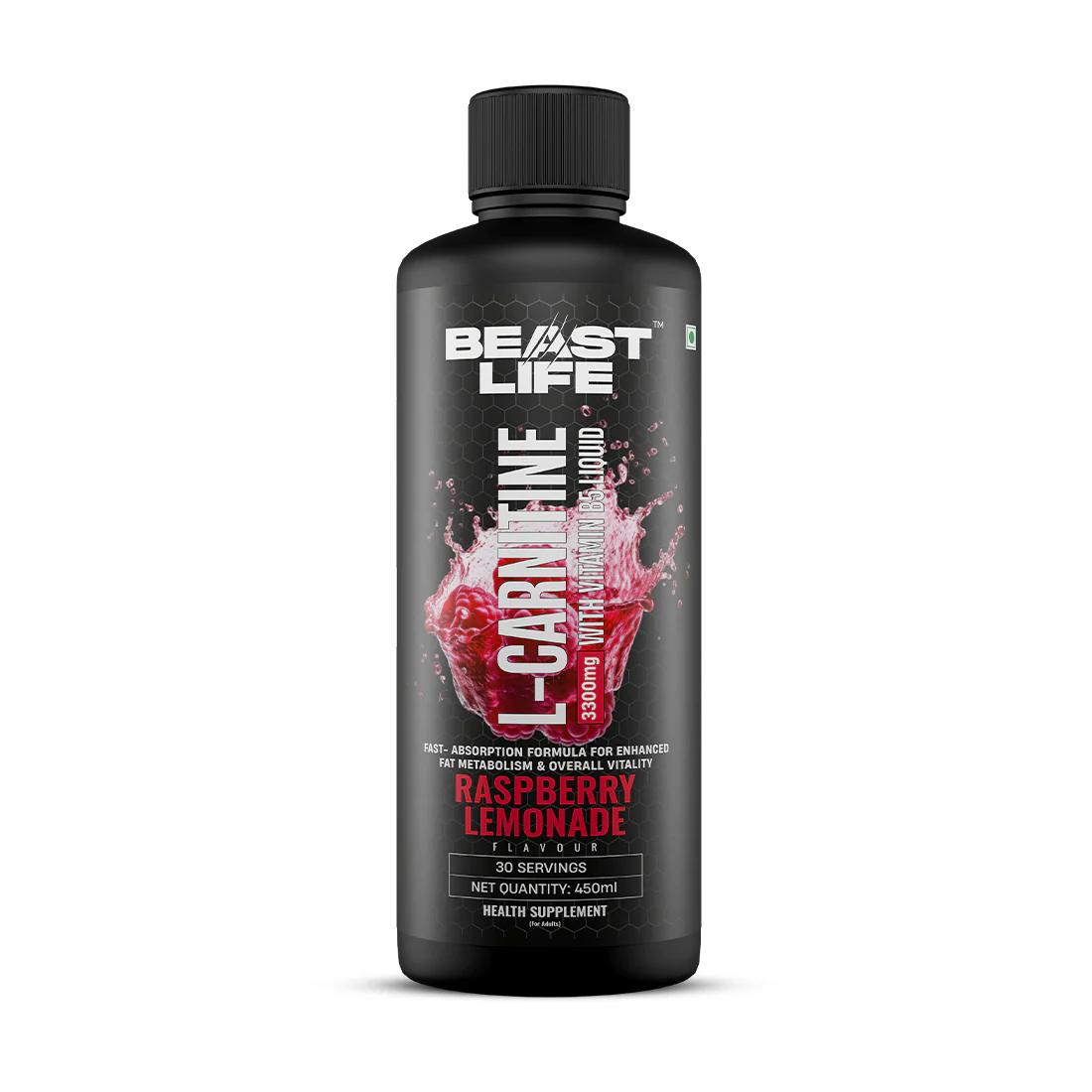 L-Carnitine with Vitamin B5 Liquid 3300 mg | Raspberry Lemonade | 450 ml - Image 18