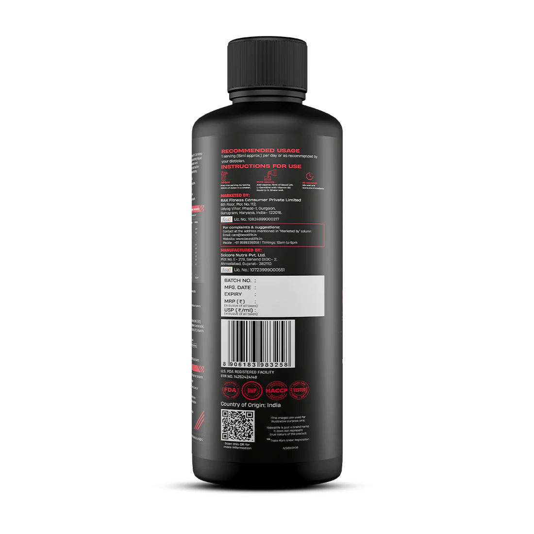 L-Carnitine with Vitamin B5 Liquid 3300 mg | Raspberry Lemonade | 450 ml - Image 8