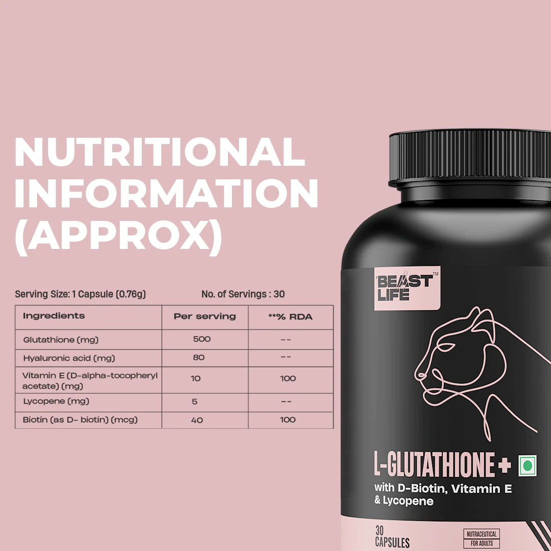 L- GLUTATHIONE+ CAPSULES | 90 Day Pack - Image 9