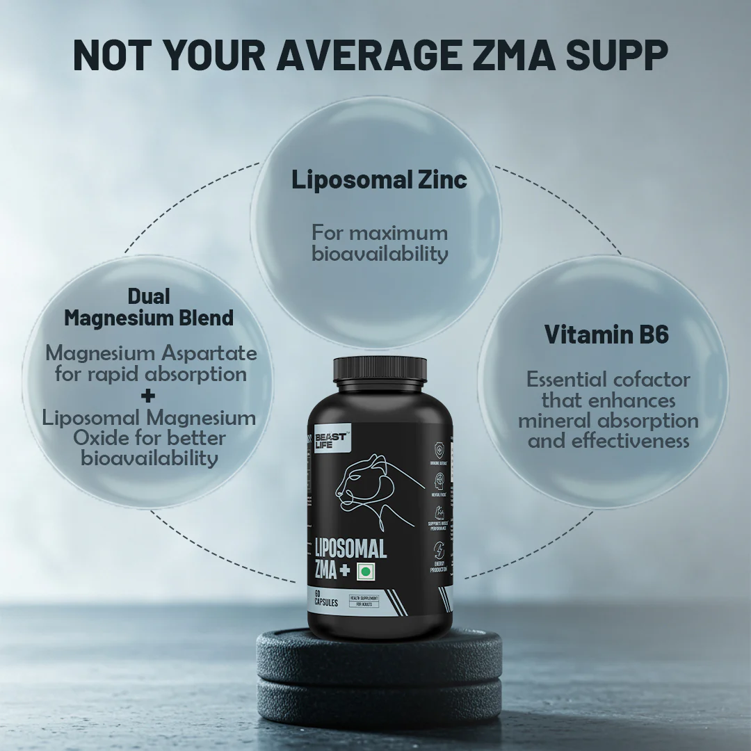 Liposomal ZMA+ | Zinc, Magnesium Complex with Vitamin B6 | 60 N - Image 3