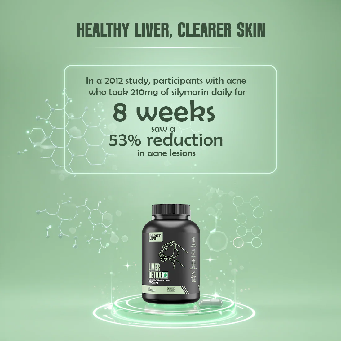 Liver Detox Supplement with Milk Thistle Extract 500mg | 30 N - Image 7
