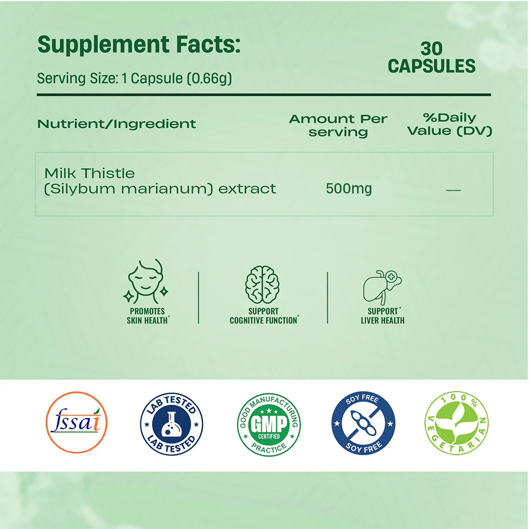 Liver Detox Supplement with Milk Thistle Extract 500mg | 30 N - Image 8