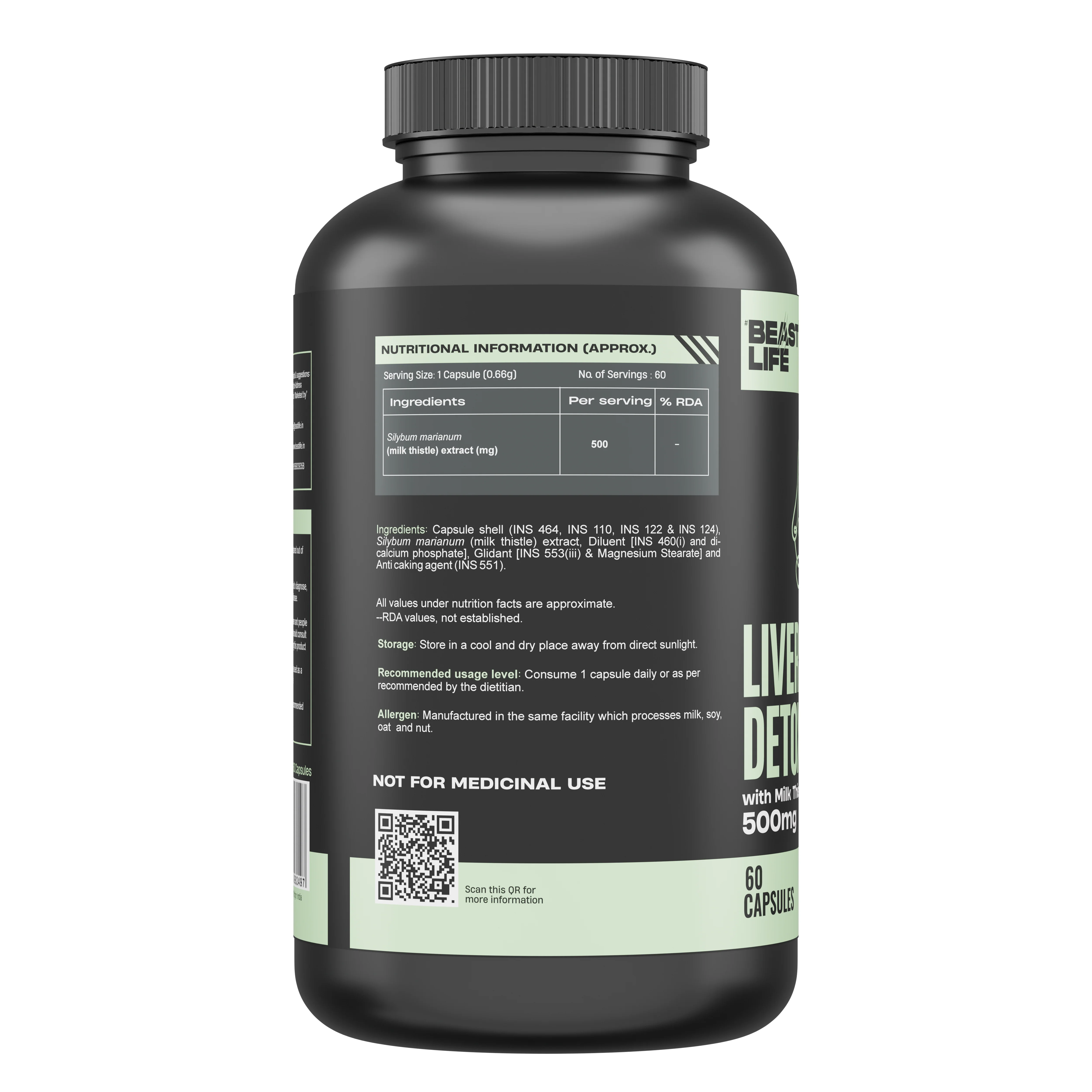 Liver Detox Supplement with Milk Thistle Extract 500 mg | 60 N - Image 10
