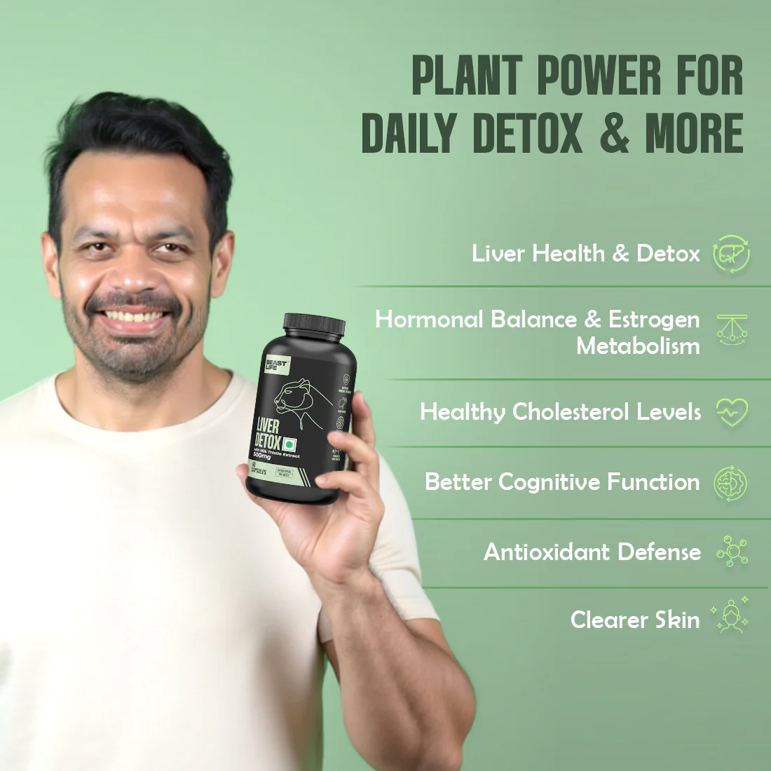Liver Detox Supplement with Milk Thistle Extract 500 mg | 60 N - Image 4