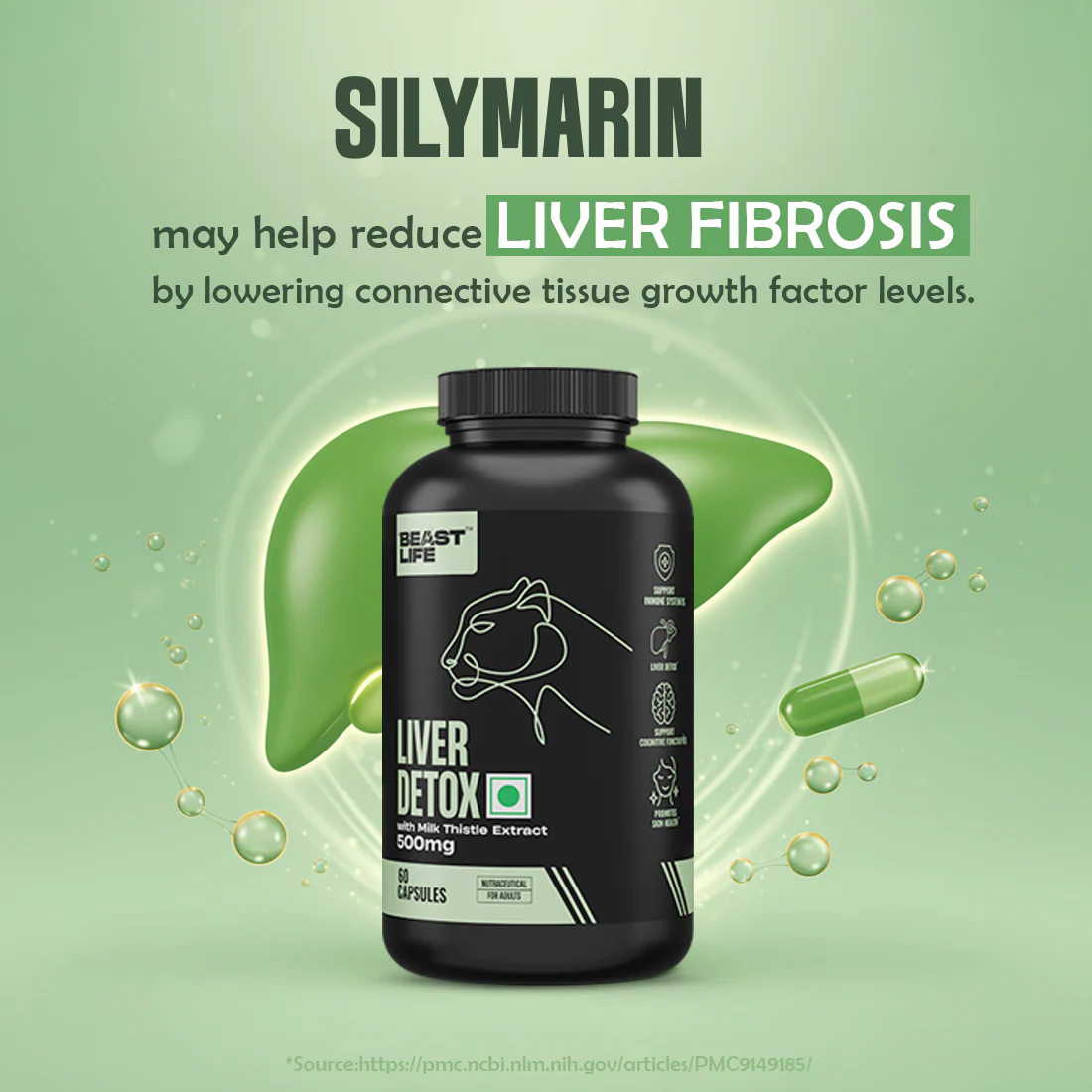 Liver Detox Supplement with Milk Thistle Extract 500 mg | 60 N - Image 6
