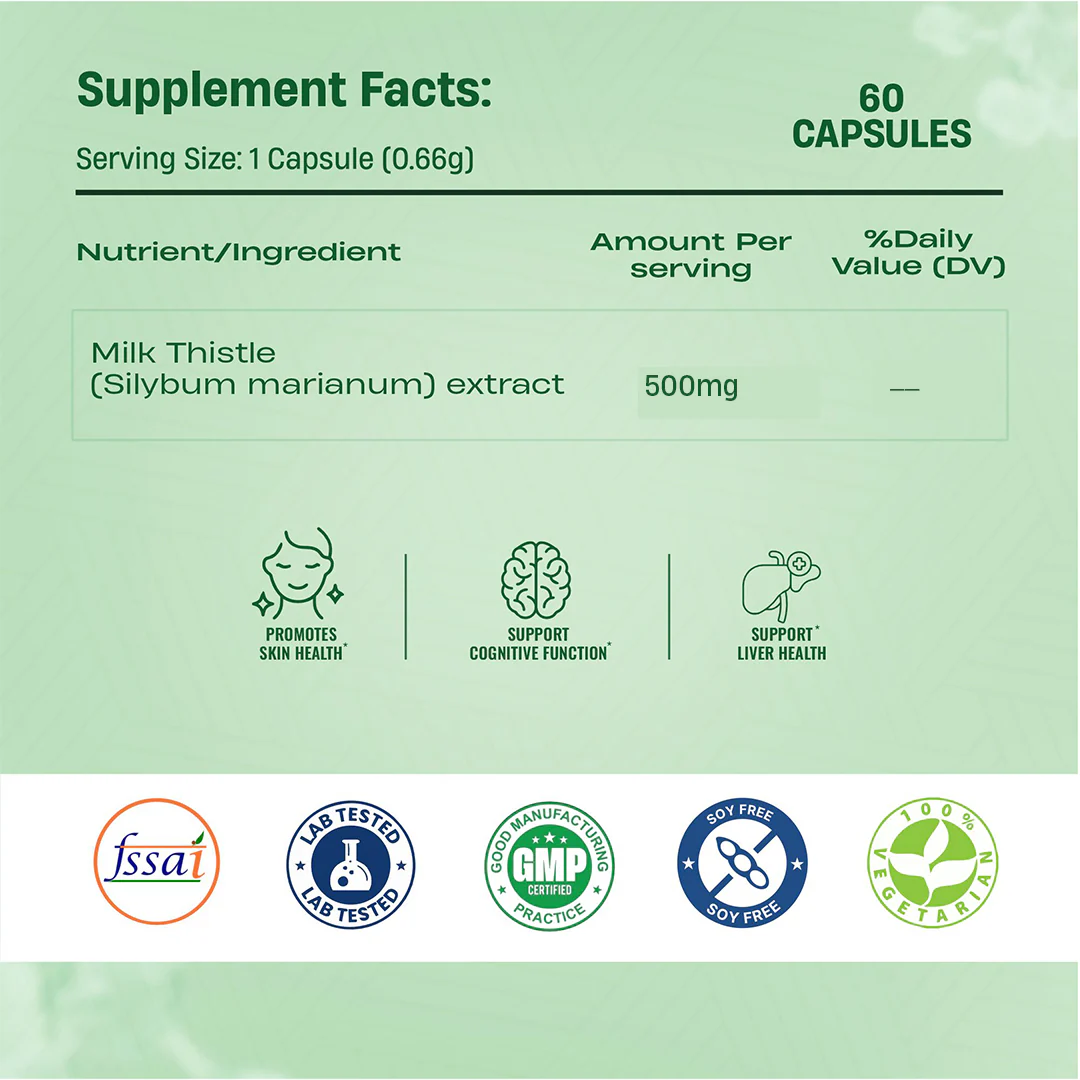 Liver Detox Supplement with Milk Thistle Extract 500 mg | 60 N - Image 8