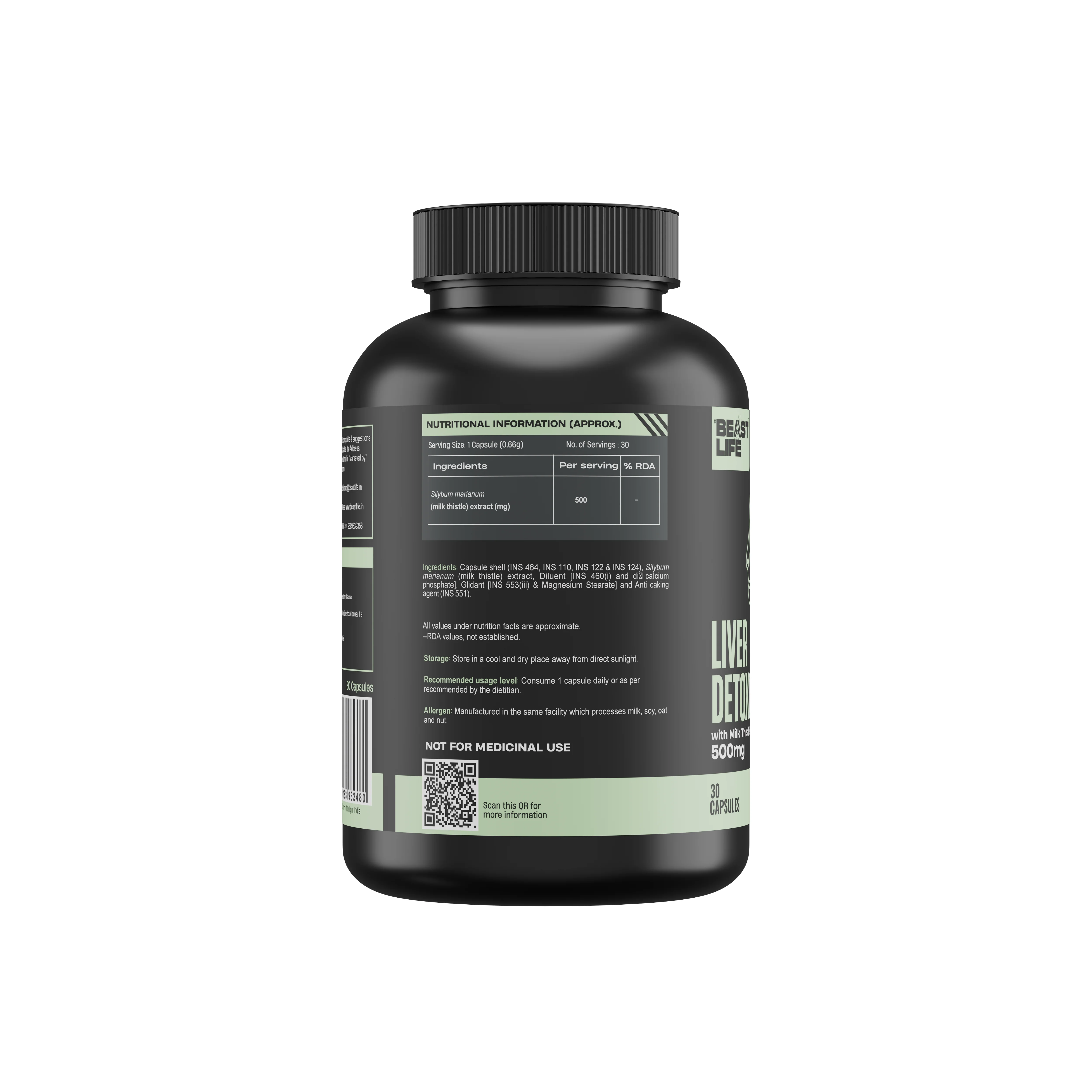 Liver Detox Supplement with Milk Thistle Extract 500mg | 90 Day Pack - Image 10