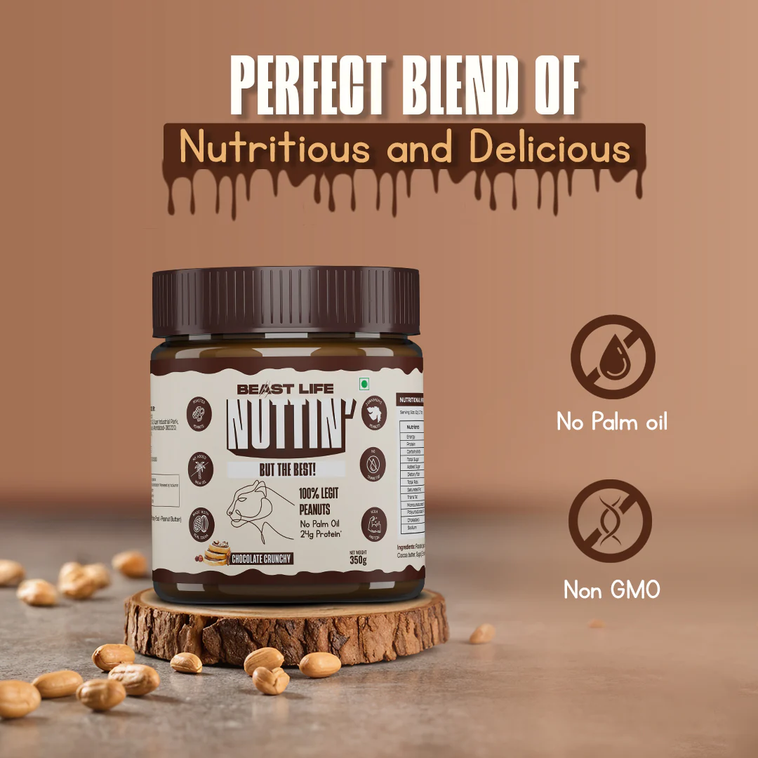 Natural Peanut Butter | Chocolate Crunchy | 100% Peanut, No Palm Oil | 350 g - Image 7