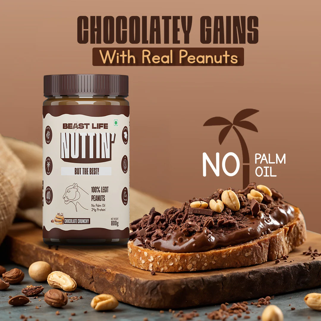Natural Peanut Butter | Chocolate Crunchy | 100% Peanut, No Palm Oil | 800 g - Image 4