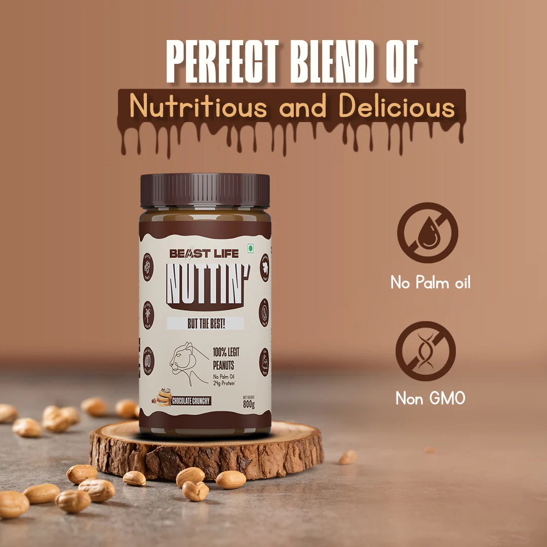 Natural Peanut Butter | Chocolate Crunchy | 100% Peanut, No Palm Oil | 800 g - Image 7