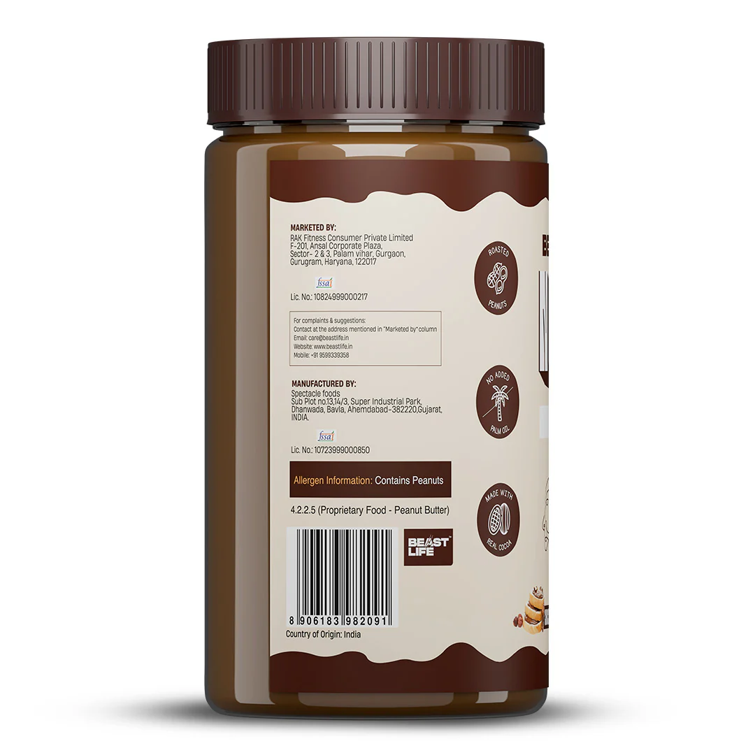 Natural Peanut Butter | Chocolate Crunchy | 100% Peanut, No Palm Oil | 800 g - Image 9