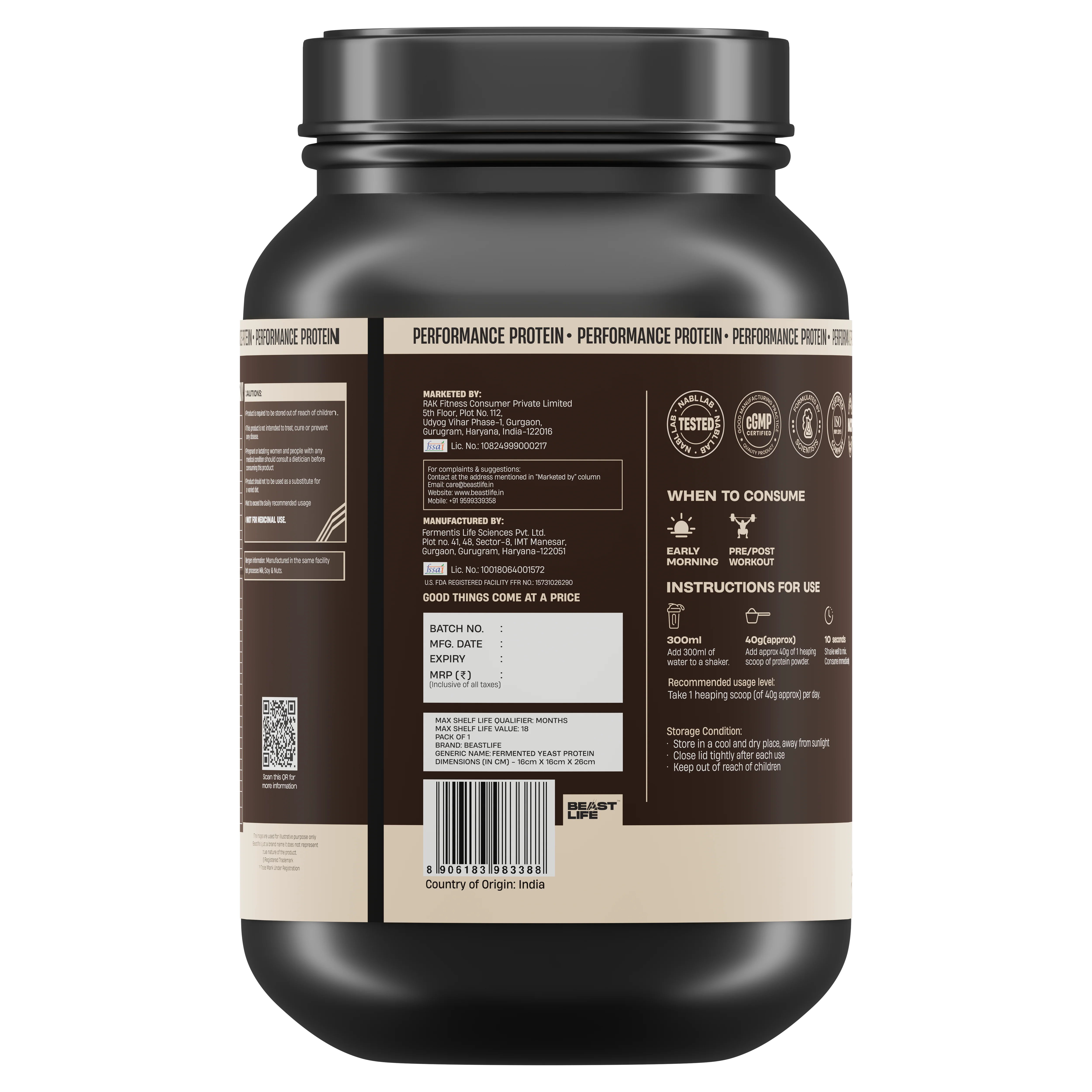 Performance Fermented Yeast Protein with Ultrasorb Tech | Cookies & Cream | 1 kg - Image 11