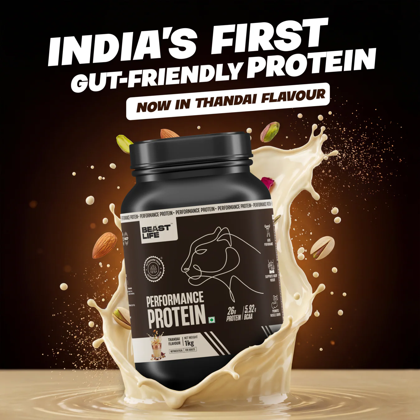 Performance Fermented Yeast Protein with Ultrasorb Tech | Thandai | 1 kg - Image 2