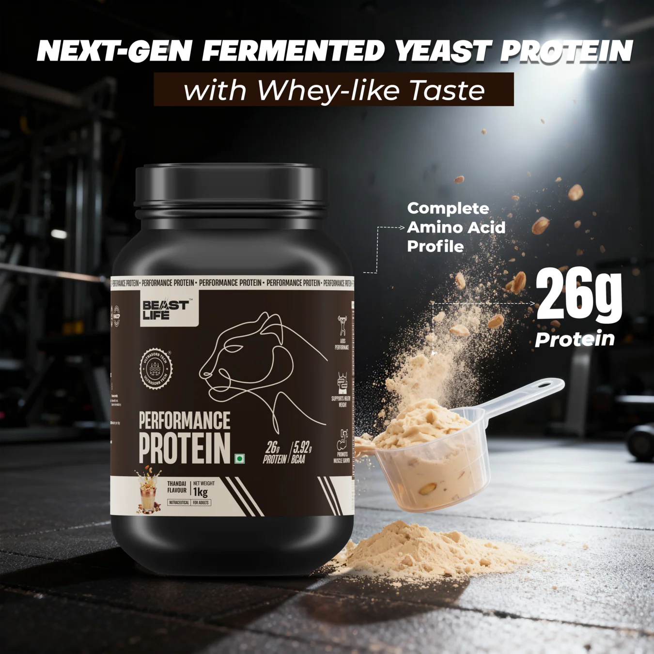 Performance Fermented Yeast Protein with Ultrasorb Tech | Thandai | 1 kg - Image 4
