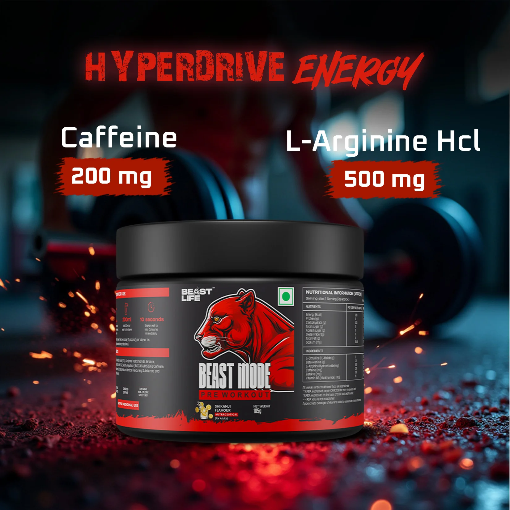 Pre Workout | Shikanji | 105 g - Image 4