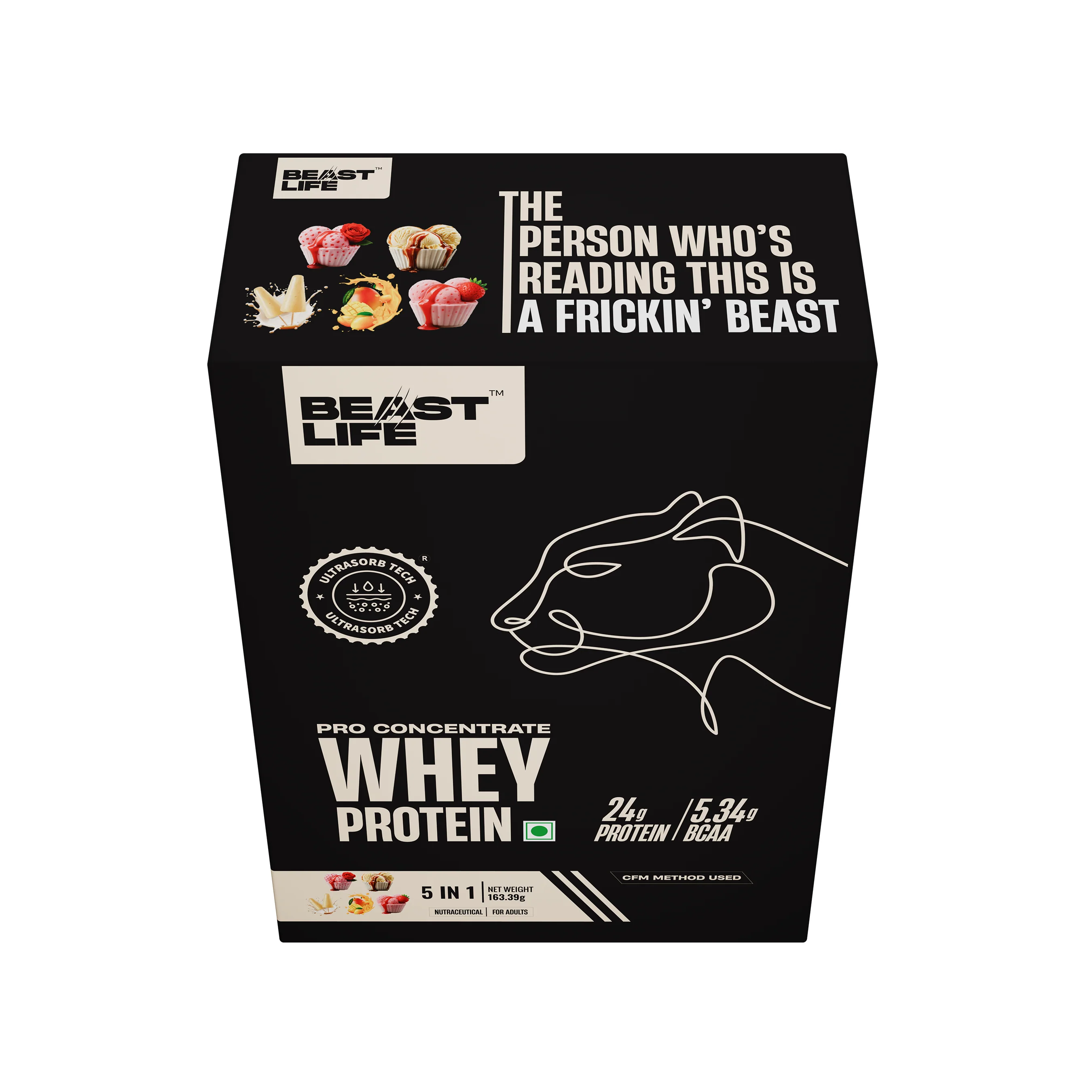 Pro Concentrate Whey Protein with Ultrasorb Tech | Assorted Pack of 5 | 163.4 g - Image 10