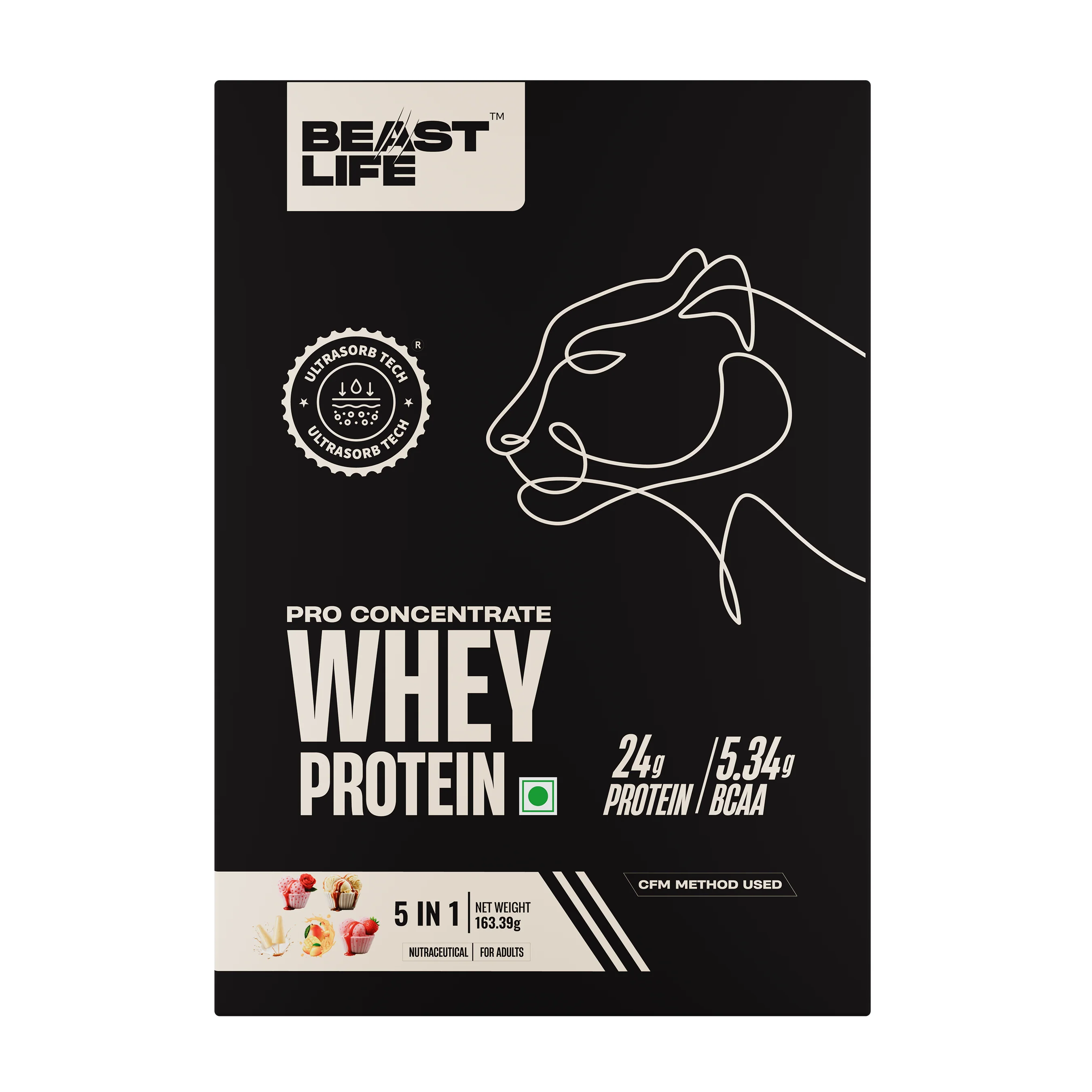 Pro Concentrate Whey Protein with Ultrasorb Tech | Assorted Pack of 5 | 163.4 g - Image 5