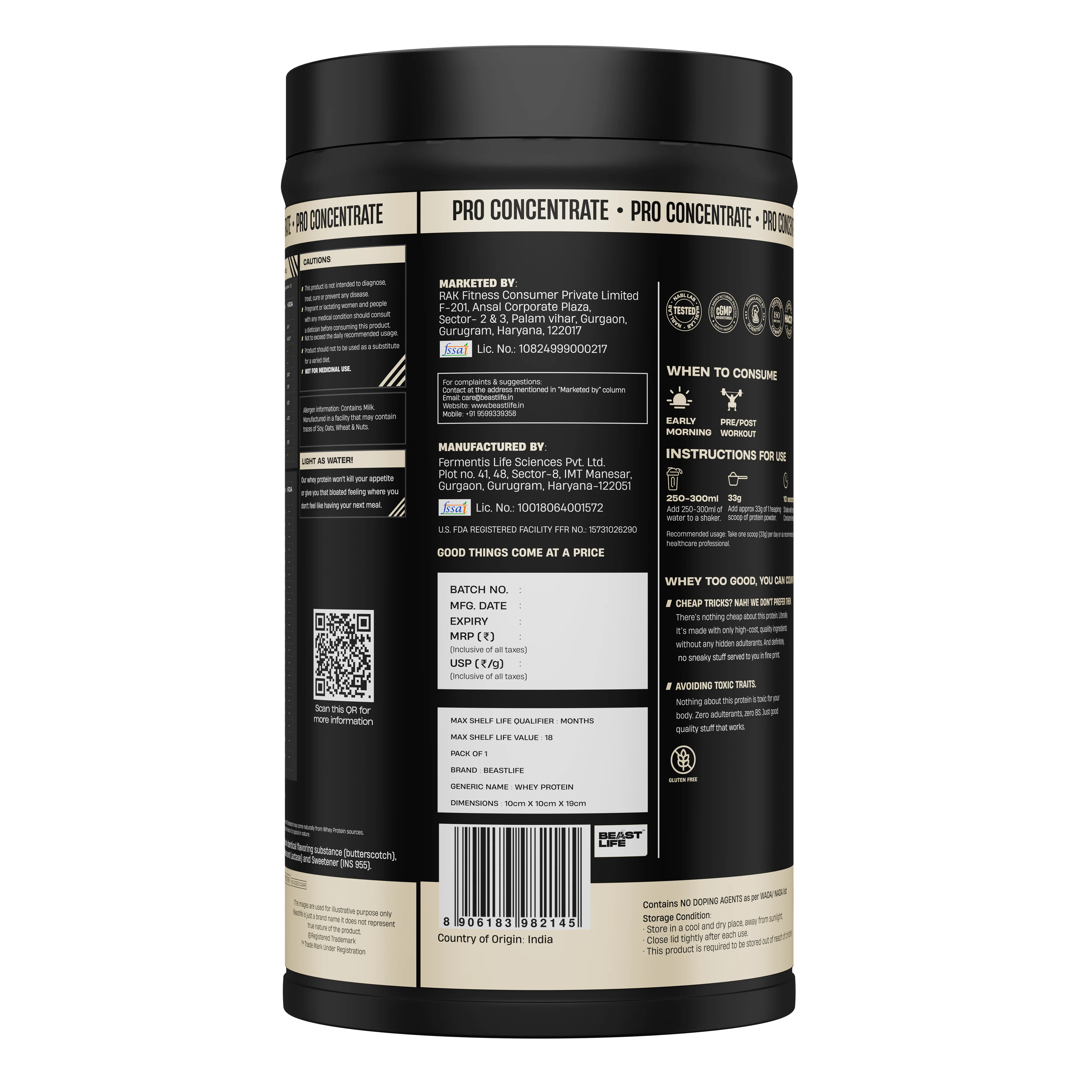Pro Concentrate Whey Protein with Ultrasorb Tech | Butterscotch | 453.6 g - Image 3