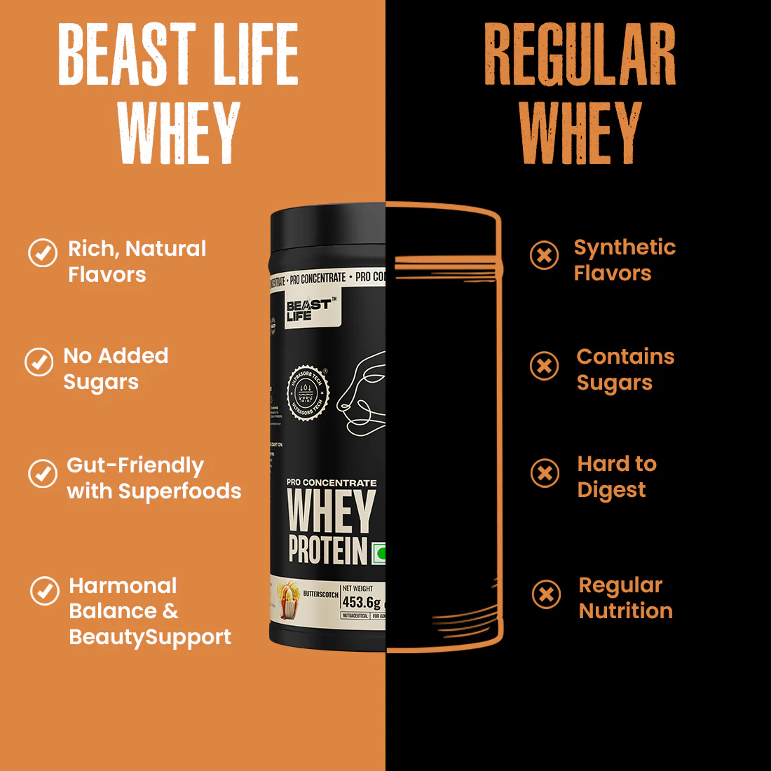 Pro Concentrate Whey Protein with Ultrasorb Tech | Butterscotch | 453.6 g - Image 5