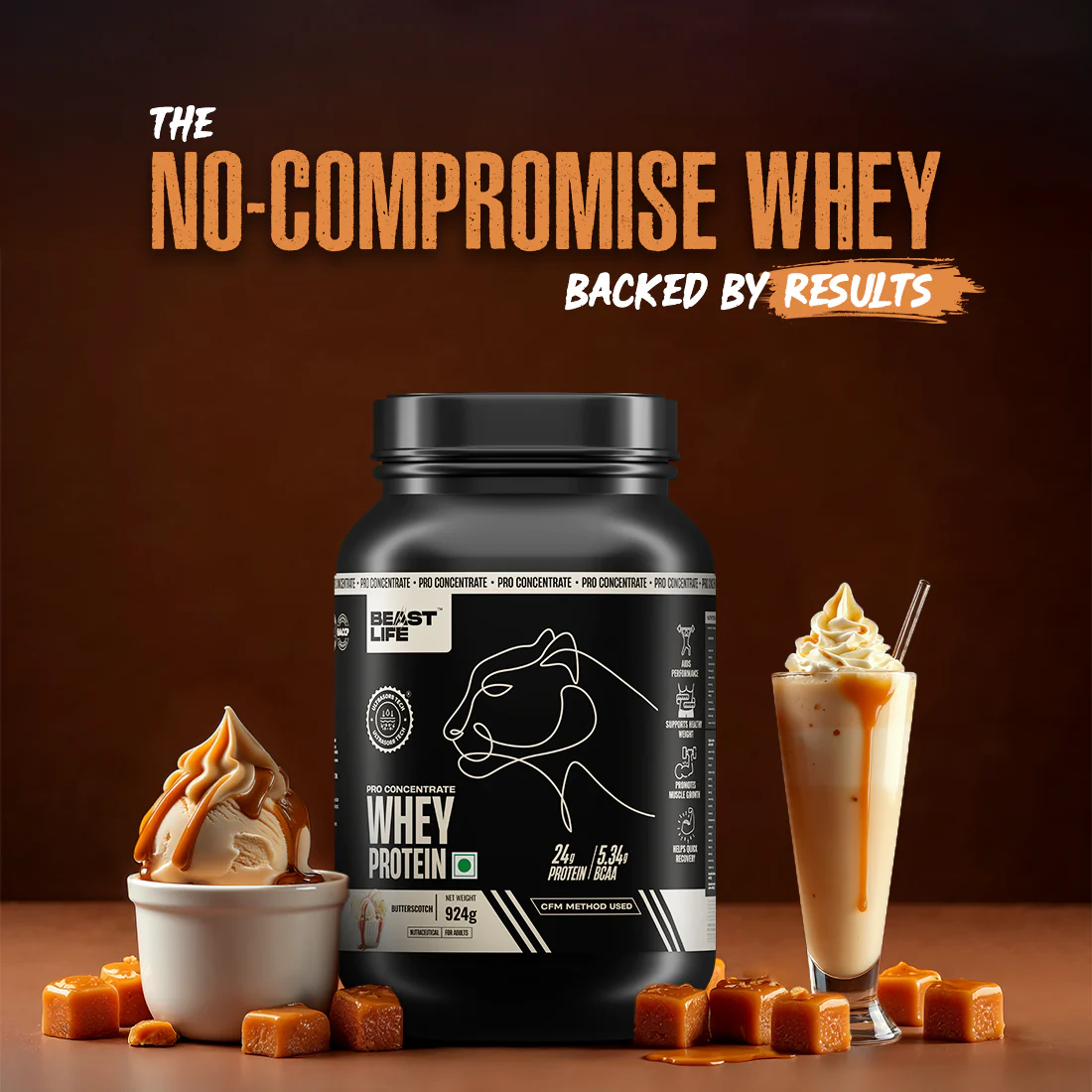 Pro Concentrate Whey Protein with Ultrasorb Tech | Butterscotch | 924 g - Image 5