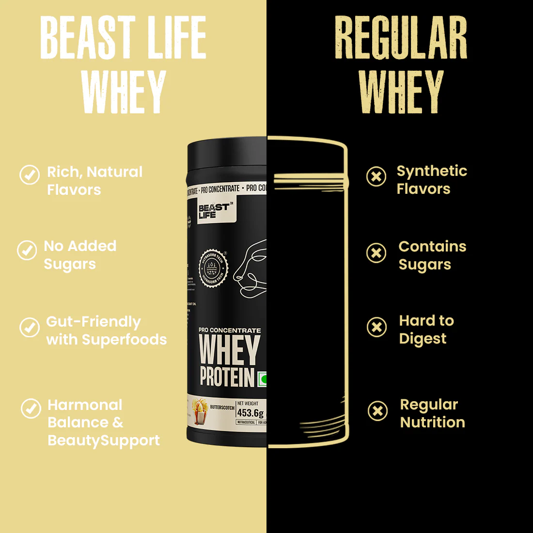 Pro Concentrate Whey Protein with Ultrasorb Tech | Malai Kulfi | 453.6 g - Image 6