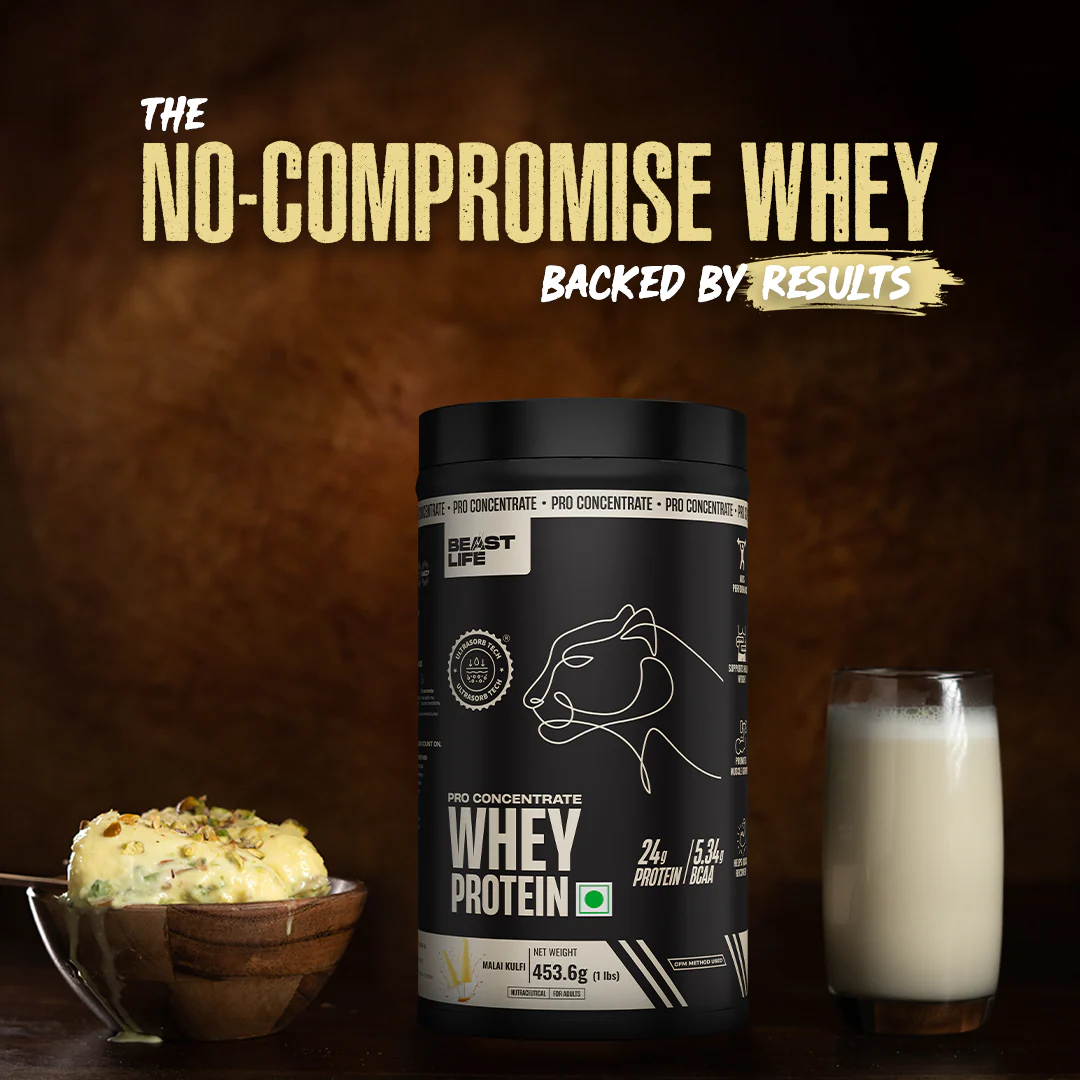Pro Concentrate Whey Protein with Ultrasorb Tech | Malai Kulfi | 453.6 g - Image 7
