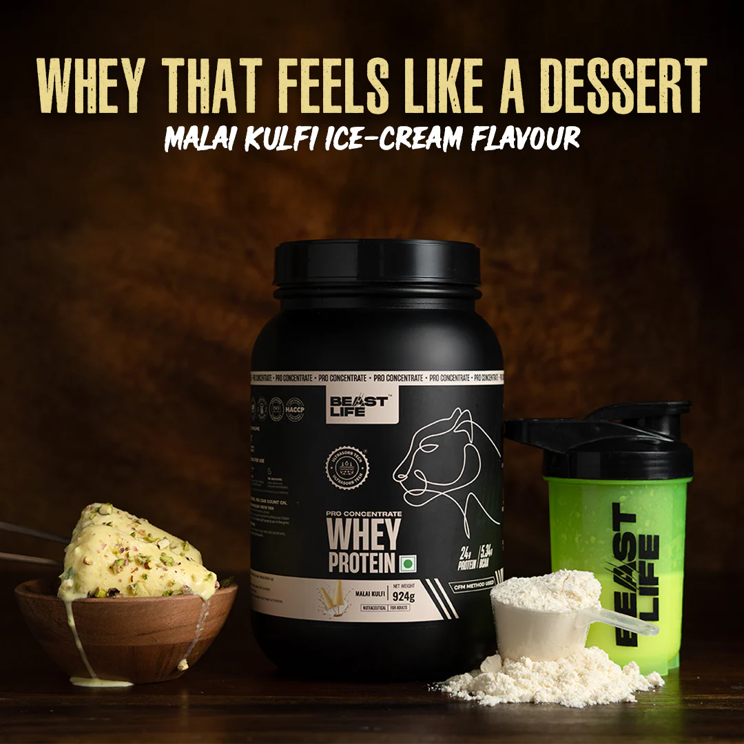 Pro Concentrate Whey Protein with Ultrasorb Tech | Malai Kulfi | 924 g - Image 6