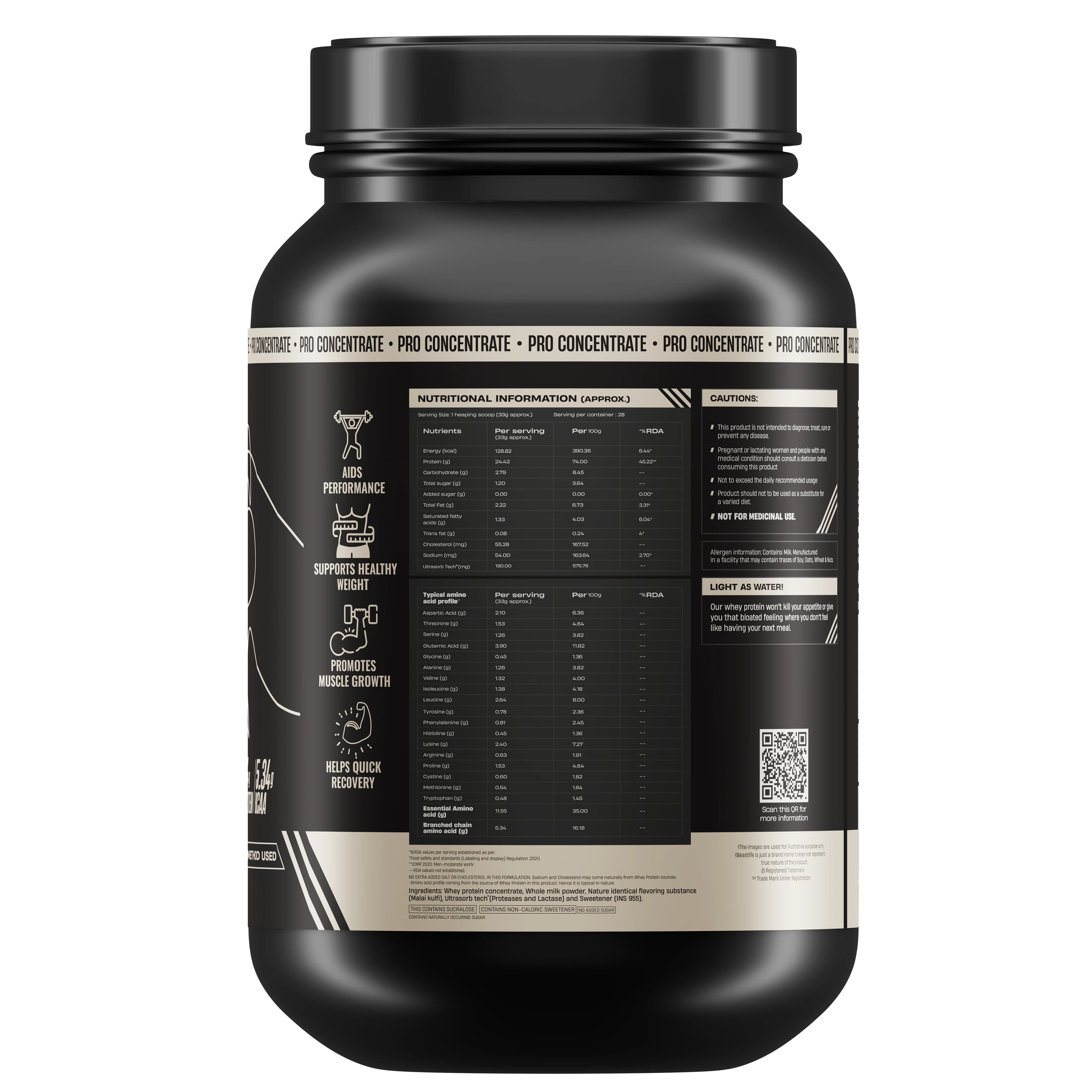 Pro Concentrate Whey Protein with Ultrasorb Tech | Malai Kulfi | 924 g - Image 8