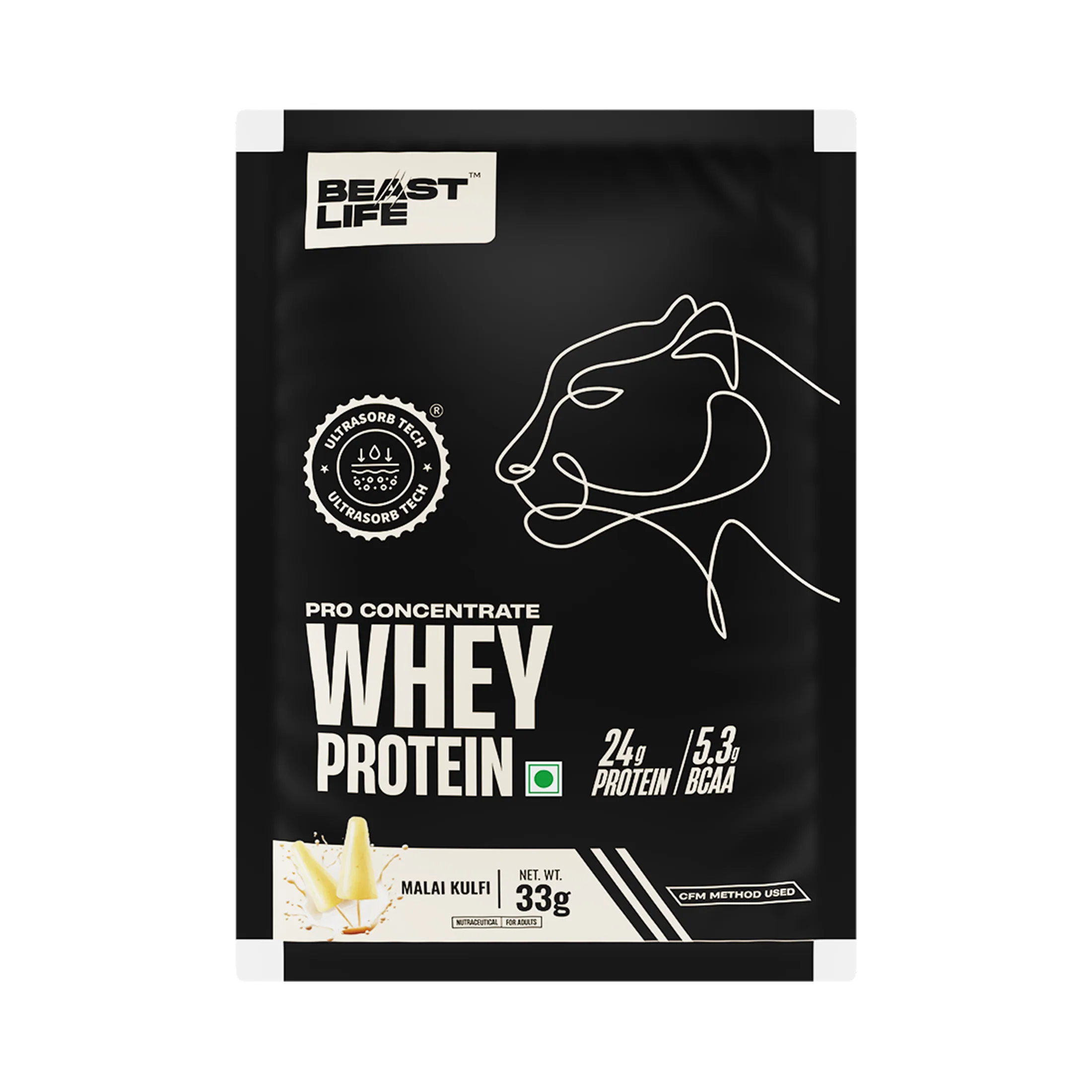 Pro Concentrate Whey Protein with Ultrasorb Tech | Malai Kulfi | Pack of 5 Sachets | 165 g - Image 8