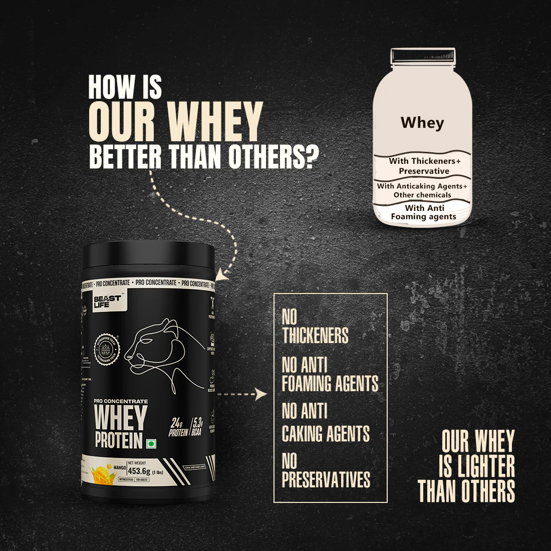 Pro Concentrate Whey Protein with Ultrasorb Tech | Mango | 453.6 g - Image 4