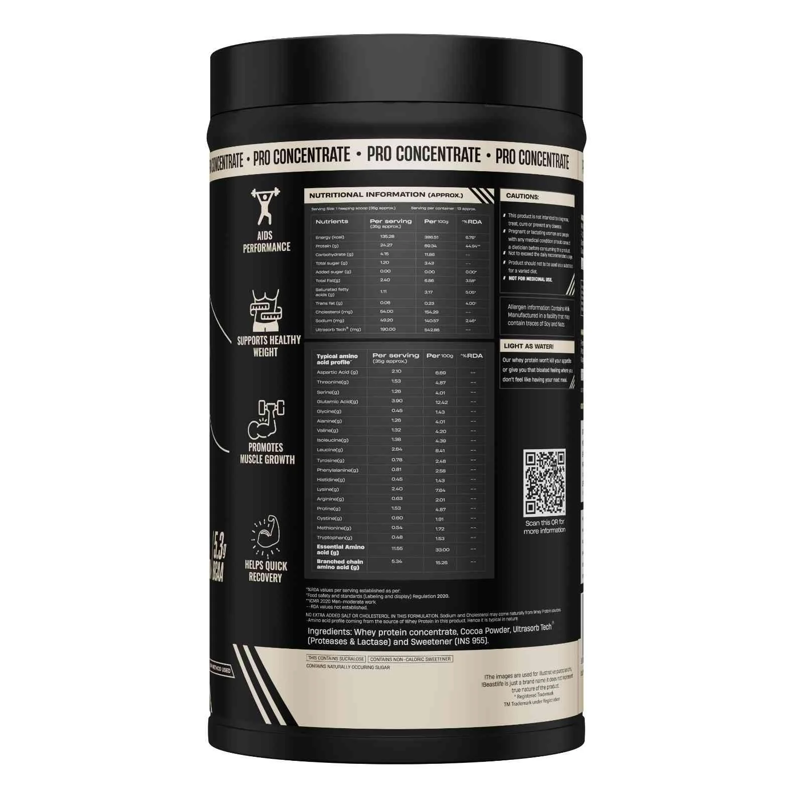 Pro Concentrate Whey Protein with Ultrasorb Tech | Rich Chocolate | 454 g - Image 9