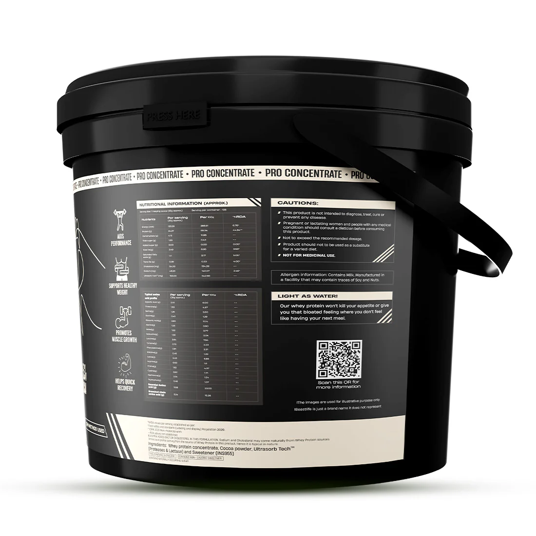 Pro Concentrate Whey Protein with Ultrasorb Tech | Rich Chocolate | 3.696 kg - Image 10