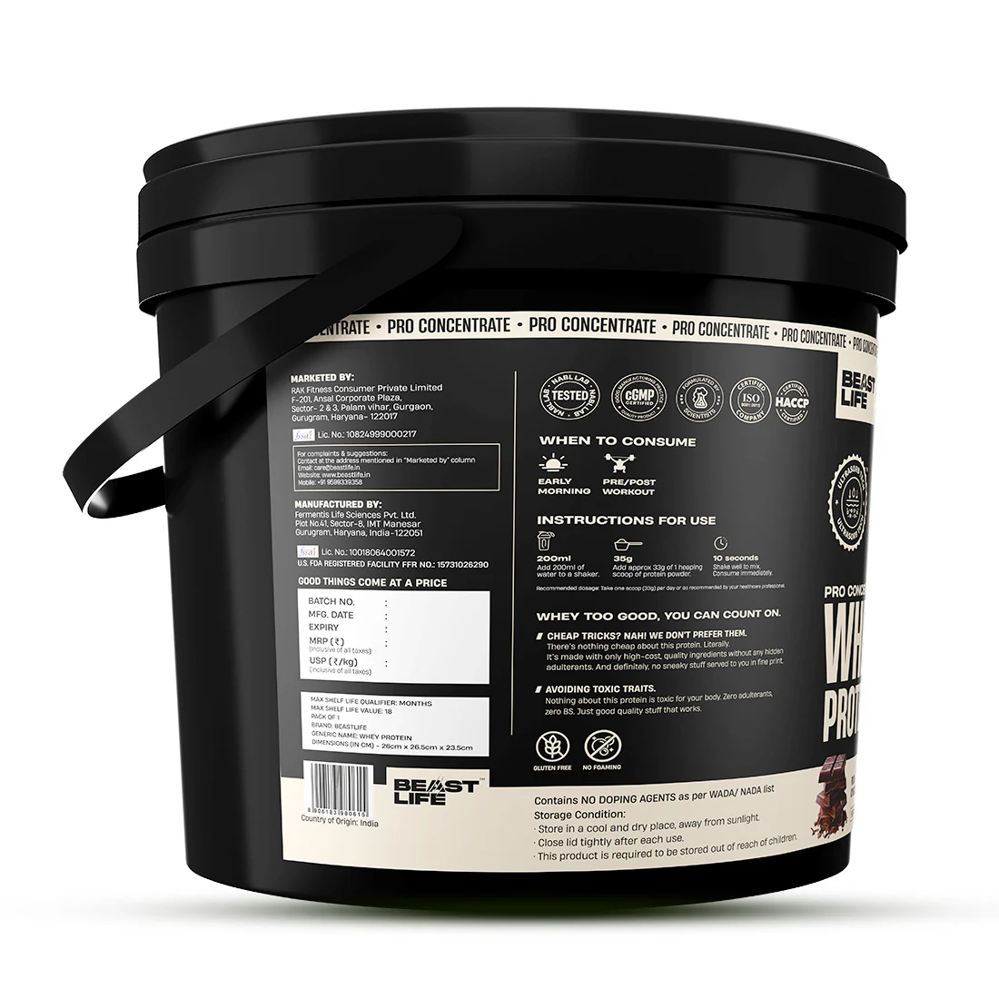 Pro Concentrate Whey Protein with Ultrasorb Tech | Rich Chocolate | 3.696 kg - Image 9