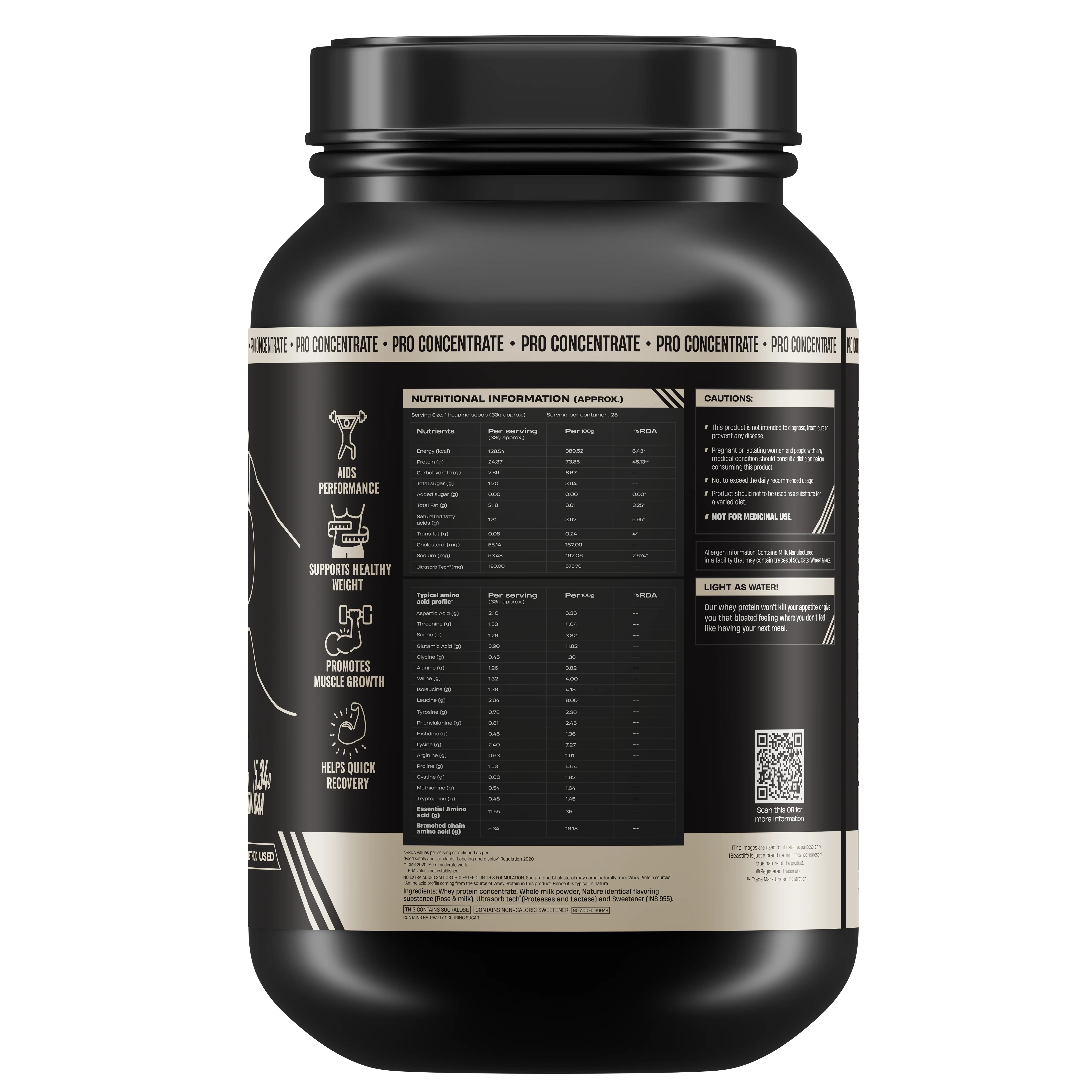 Pro Concentrate Whey Protein with Ultrasorb Tech | Rose | 924 g - Image 10