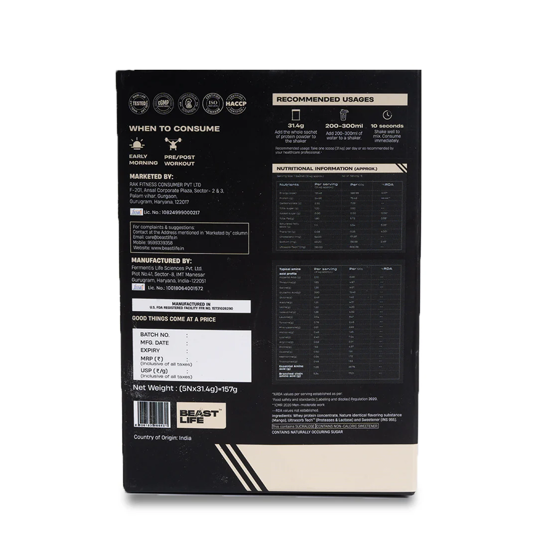 Pro Whey Protein | Travel Pack Sachet | Mango | 31.4 g - Image 4