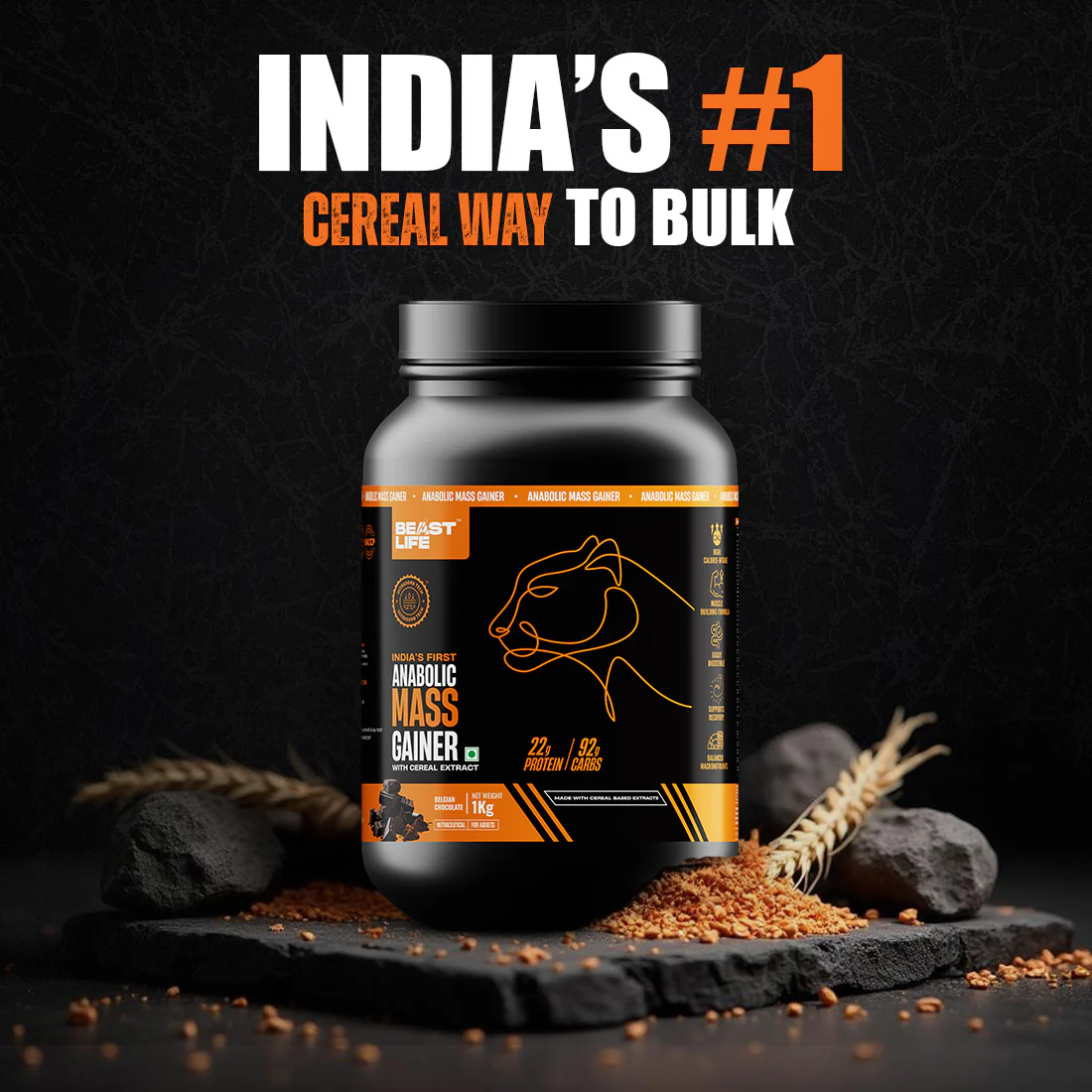THE BEAST BUILDER KIT | Gainer 1kg + Creatine 100 g - Image 4